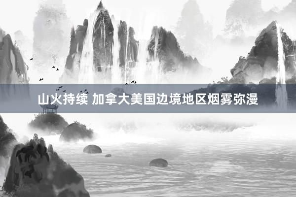 山火持续 加拿大美国边境地区烟雾弥漫