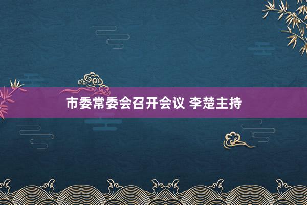 市委常委会召开会议 李楚主持