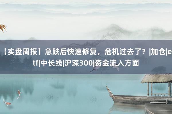 【实盘周报】急跌后快速修复，危机过去了？|加仓|etf|中长线|沪深300|资金流入方面