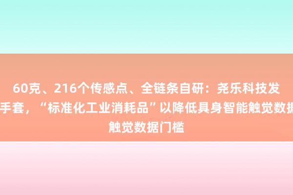 60克、216个传感点、全链条自研：尧乐科技发布G1手套，“标准化工业消耗品”以降低具身智能触觉数据门槛