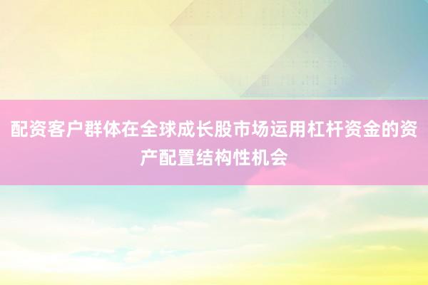 配资客户群体在全球成长股市场运用杠杆资金的资产配置结构性机会