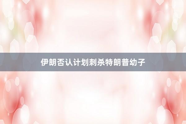 伊朗否认计划刺杀特朗普幼子