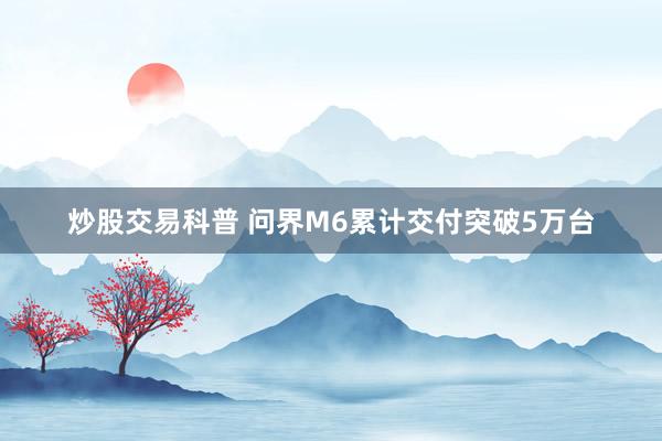 炒股交易科普 问界M6累计交付突破5万台