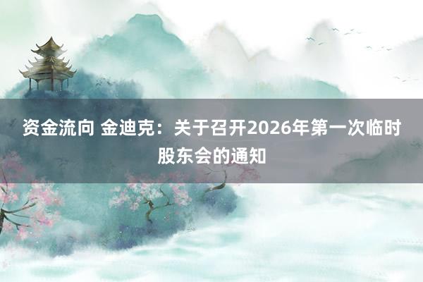 资金流向 金迪克：关于召开2026年第一次临时股东会的通知